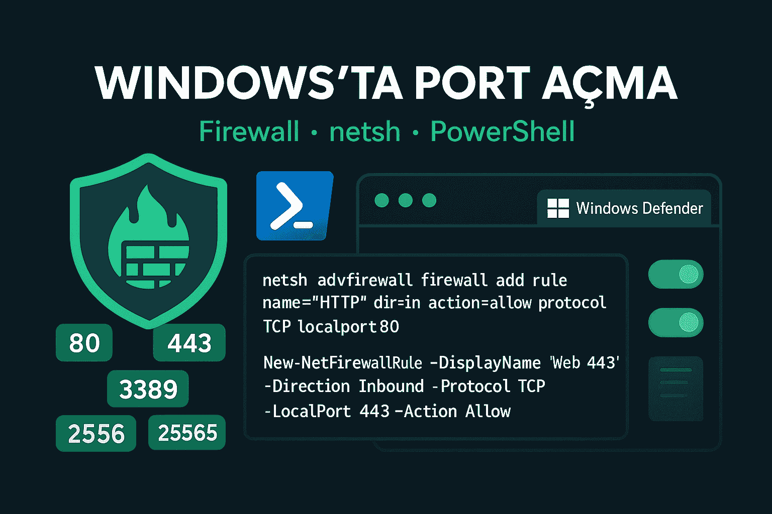 Windows'ta Port Açmak